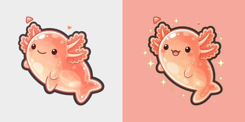 Coral Jelly Axolotl Cursor