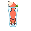 Coral Liquid Fox Cursor Pointer