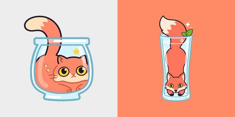Coral Liquid Fox Cursor