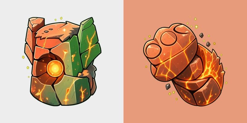 Coral Magma Golem Cursor