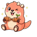 Coral Otter Timber Cursor Pointer
