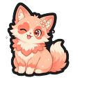 Coral Petal Kitty Cursor Default