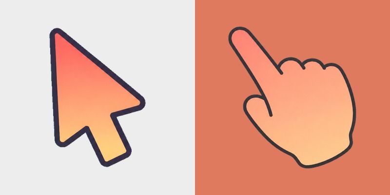 Coral Sand Fade custom cursor pack preview for Chrome, Edge and Windows