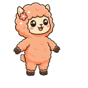 Coral Sheep Fluff Cursor Pointer