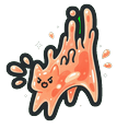 Coral Splash Fox Cursor Pointer