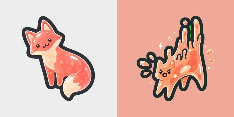 Coral Splash Fox Cursor