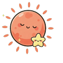 Coral Sun Bloom Cursor Pointer