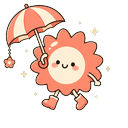 Coral Sun Parasol Cursor Default
