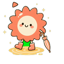 Coral Sun Parasol Cursor Pointer
