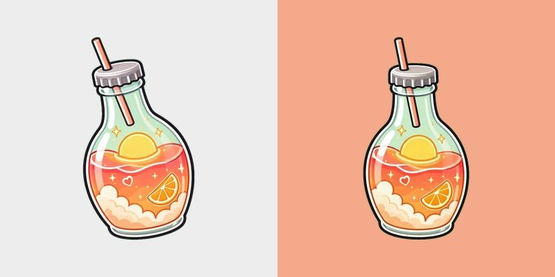 Coral Sunset Sip Cursor