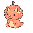 Coral Triceratops Bloom Cursor Default