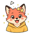 Coral Wow Fox Cursor Pointer