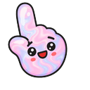 Cotton Candy Swirl Blob Pointer