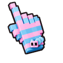 Cotton Candy Voxel Bee Pointer