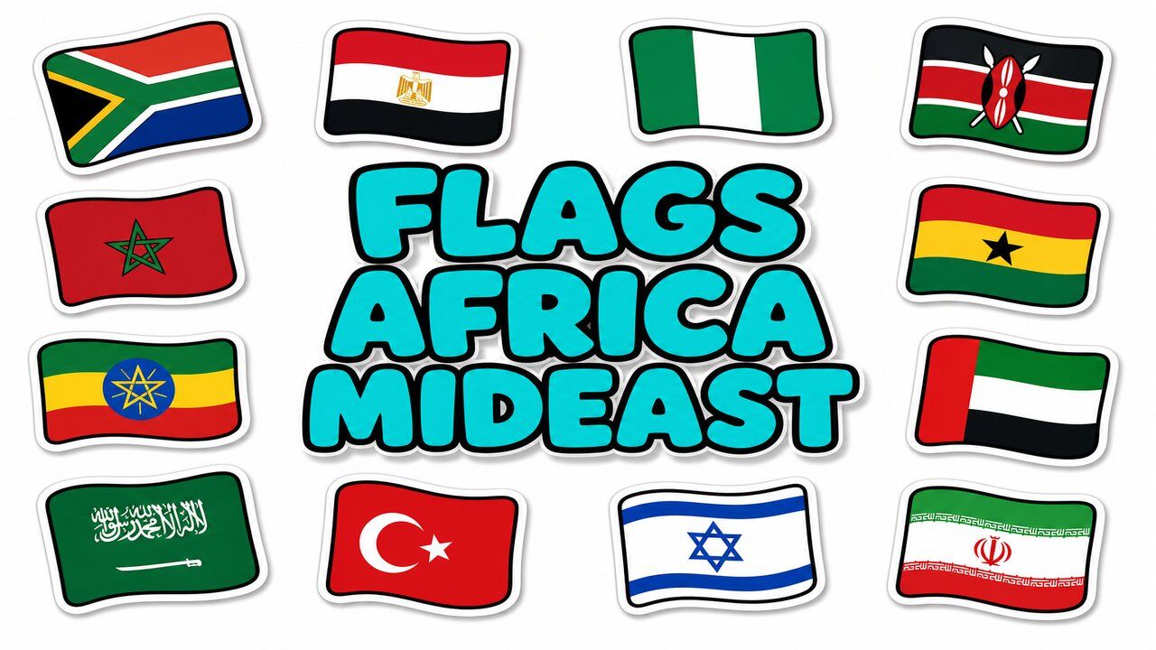 Country Flags Africa & Mideast - Custom cursor collection preview