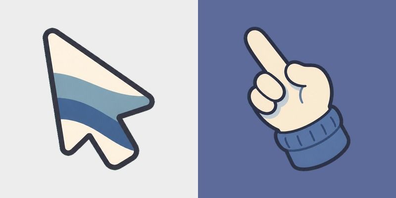 Cream Indigo Palette custom cursor pack preview for Chrome, Edge and Windows