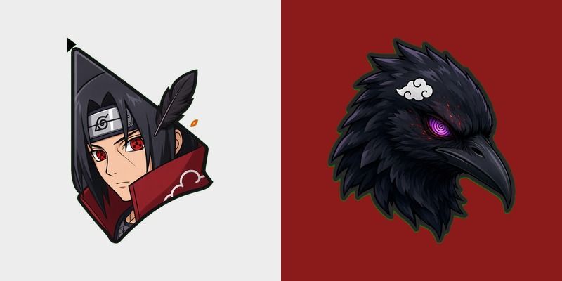 Crimson Itachi Crow Cursor