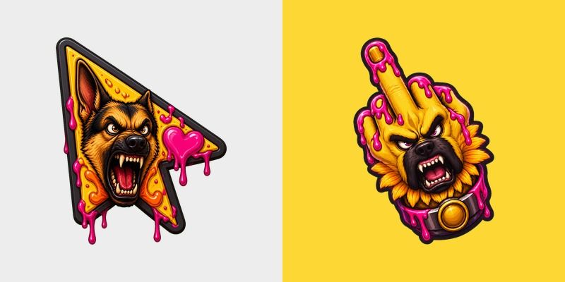 Custom Cursor Angry Dog