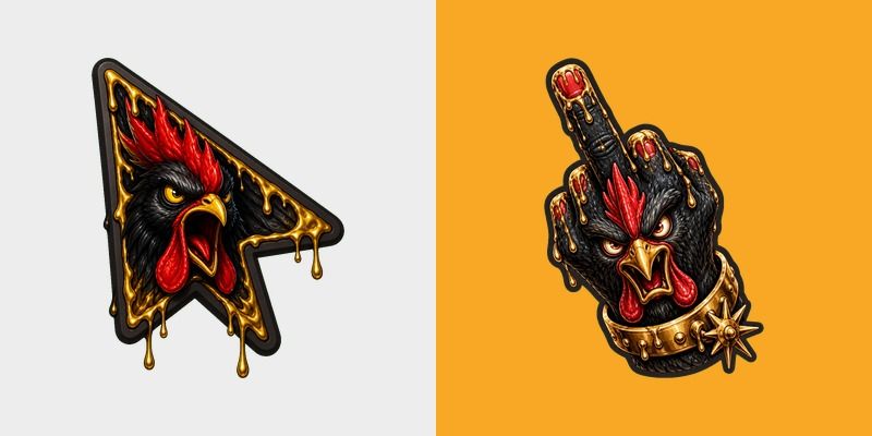 Custom Cursor Angry Rooster