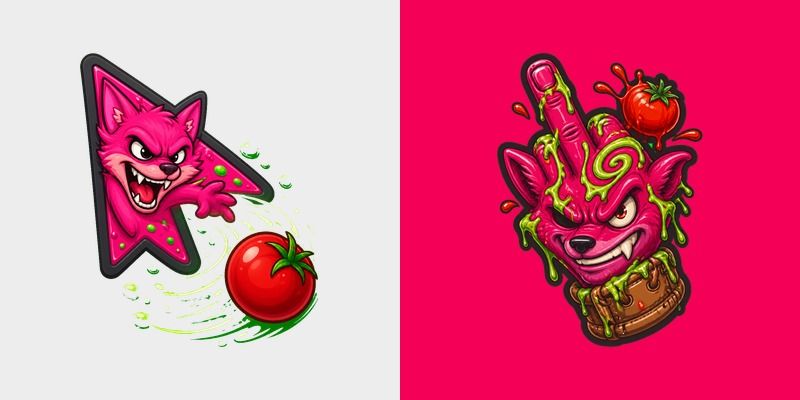 Custom Cursor Catch This Tomato