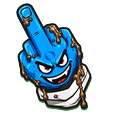 Custom Cursor Evil Blue Pointer