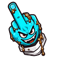 Custom Cursor Evil Cyan Pointer
