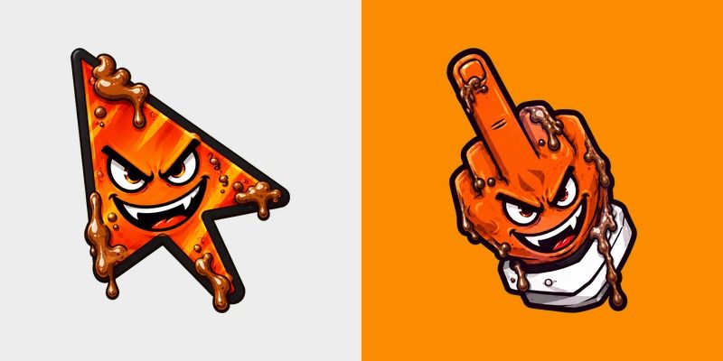 Custom Cursor Evil Orange