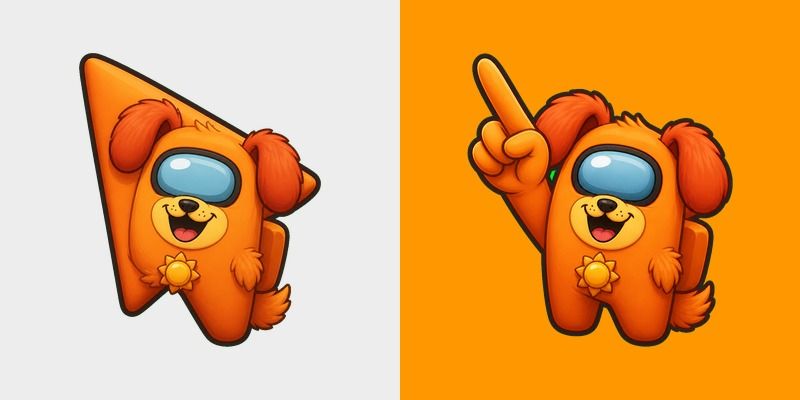 Cute Among Us Orange Poppy Playtime DogDay Character