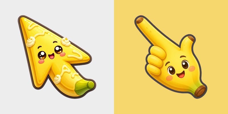 Cute Banana Sweet Cursor Pack