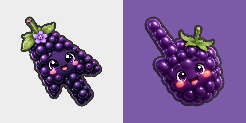 Cursor pack preview: Cute Blackberry Cursor Pack