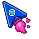 Cute Blue Rocket Default