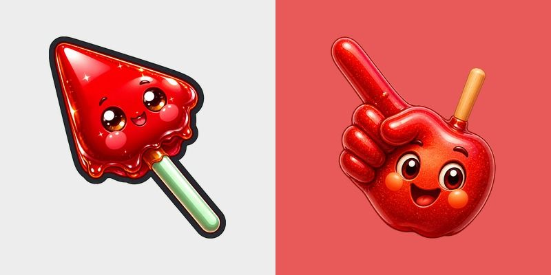 Cursor pack preview: Cute Candy Apple Cursor Pack
