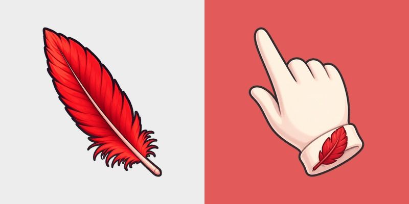 Cute Cardinal Feather