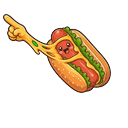 Kawaii Chili Cheese Hot Dog Pointer