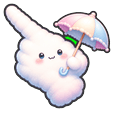 Cute Cloud with an Umbrella Pointer