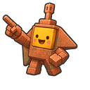Cute Copper Golem Minecraft Pointer