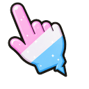 Cute Cotton Candy Bolt Pointer