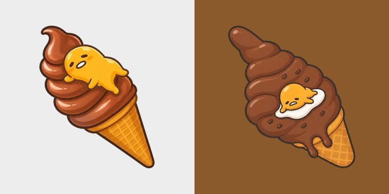 Gudetama Chocolate Ice Cream Delight