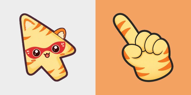 Lucky Tiger Dash custom cursor pack preview for Chrome, Edge and Windows