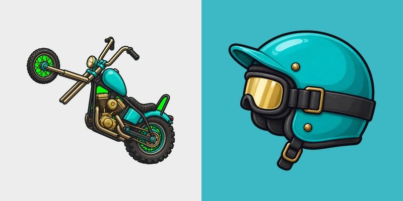 Cute Cyan Chopper