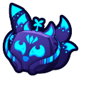 Cute Cyan Kitsune Default