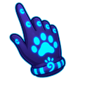 Cute Cyan Kitsune Pointer