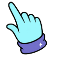 Cute Cyan Nightcap Ghost Pointer