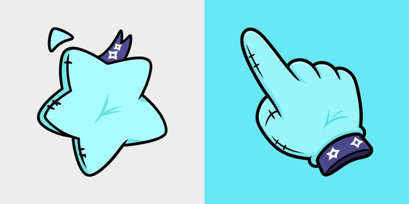 Cute Cyan Plush Star