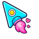 Cute Cyan Rocket Default