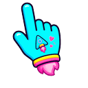 Cute Cyan Rocket Pointer