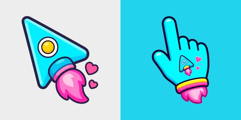 Cute Cyan Rocket
