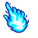 Cute Cyan Spirit Flame Pointer