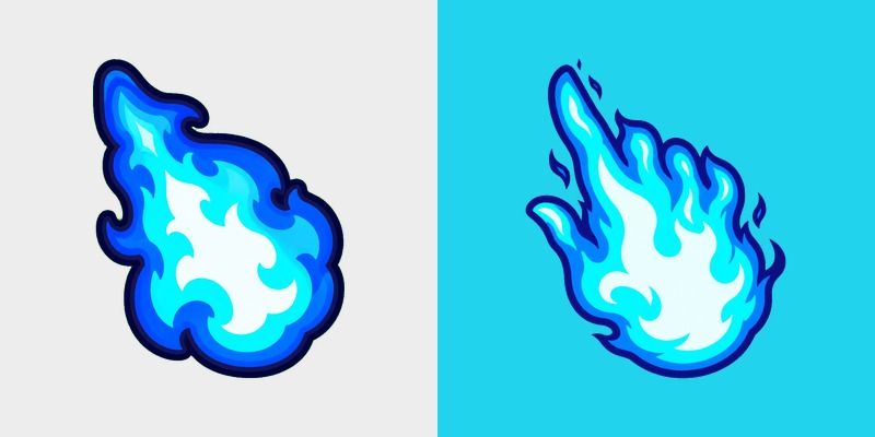 Cute Cyan Spirit Flame