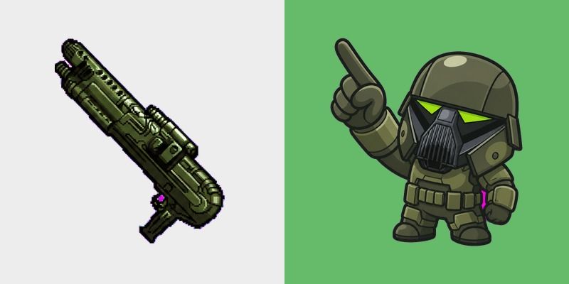 Cute Dark Trooper Blaster Green